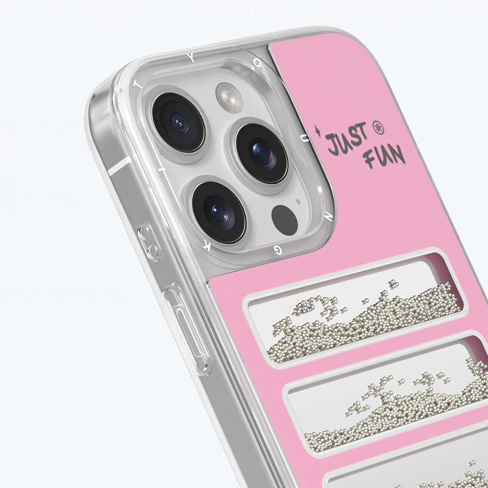 Apple iPhone 16 Pro Max Kılıf Aynalı ve Boncuklu Tasarım Youngkit Jump Serisi Kapak