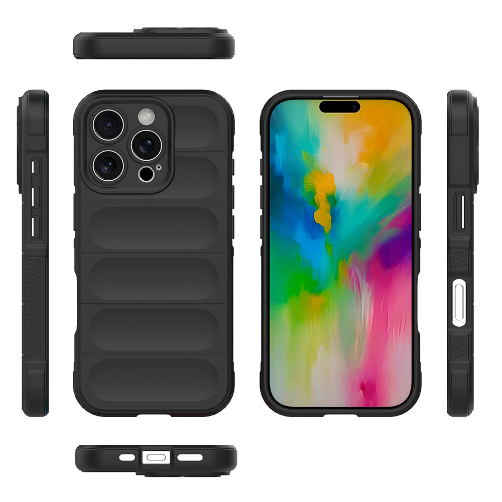 Apple iPhone 16 Pro Max Kılıf Esnek TPU Oyuklu Arka Yüzey Tasarımlı Zore Etnik Silikon Kapak
