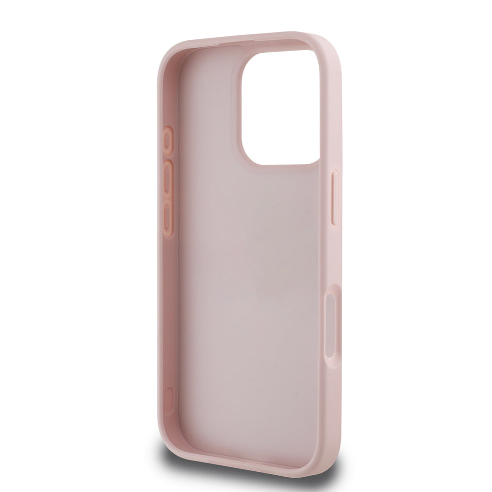 Apple iPhone 16 Pro Max Kılıf Guess Orjinal Lisanslı Gül Baskılı Büyük Metal Logo Dizaynlı Kapak