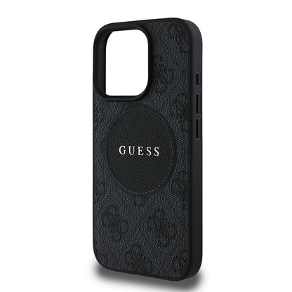 Apple iPhone 16 Pro Max Kılıf Guess Orjinal Lisanslı M-safe Şarj Özellikli Yazı Logolu Circle Classic Kapak
