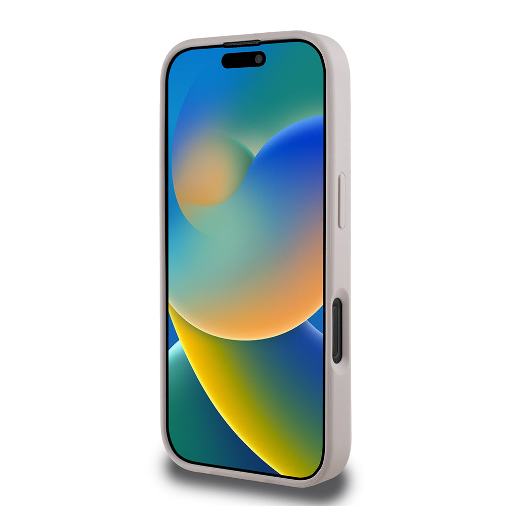 Apple iPhone 16 Pro Max Kılıf Guess Orjinal Lisanslı M-safe Şarj Özellikli Yazı Logolu Circle Classic Kapak