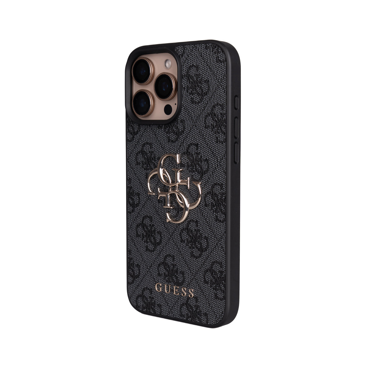 Apple iPhone 16 Pro Max Kılıf Guess Orjinal Lisanslı PU Deri 4G Büyük Metal Logolu Çapraz Vücut Askılı Kapak