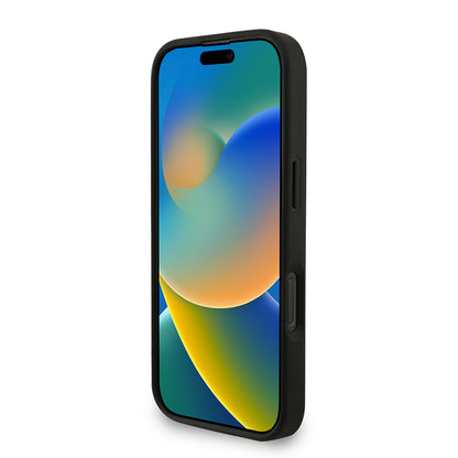 Apple iPhone 16 Pro Max Kılıf Guess Orjinal Lisanslı PU Deri Bilek Askı İpli Metal Büyük 4G ve Yazı Logolu Kapak