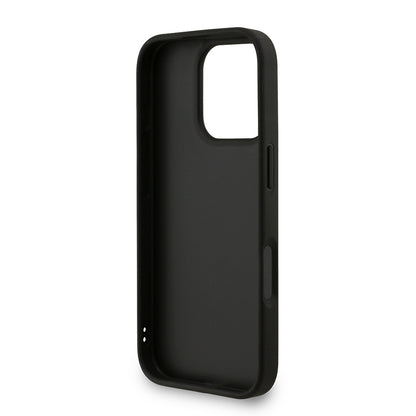 Apple iPhone 16 Pro Max Kılıf Guess Orjinal Lisanslı PU Deri Bilek Askı İpli Metal Büyük 4G ve Yazı Logolu Kapak