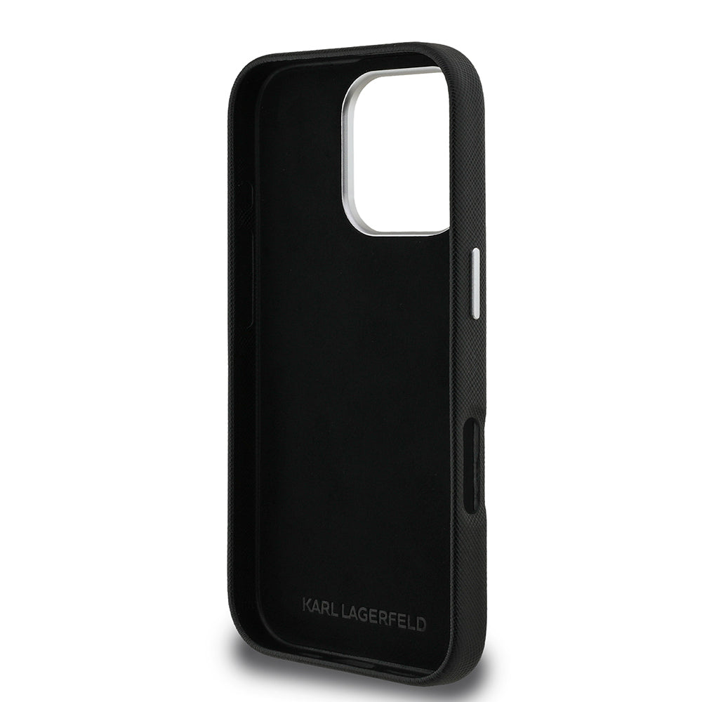 Apple iPhone 16 Pro Max Kılıf Karl Lagerfeld Orjinal Lisanslı K&C Heads Pin Kapak