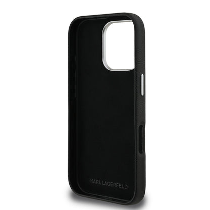 Apple iPhone 16 Pro Max Kılıf Karl Lagerfeld Orjinal Lisanslı K&C Heads Pin Kapak