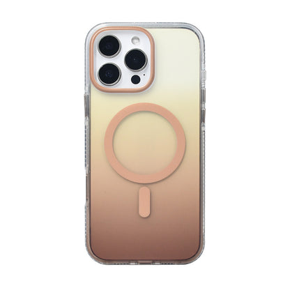 Apple iPhone 16 Pro Max Kılıf M-safe Şarj Özellikli Transparan Renk Geçişli Zore Toros Kapak