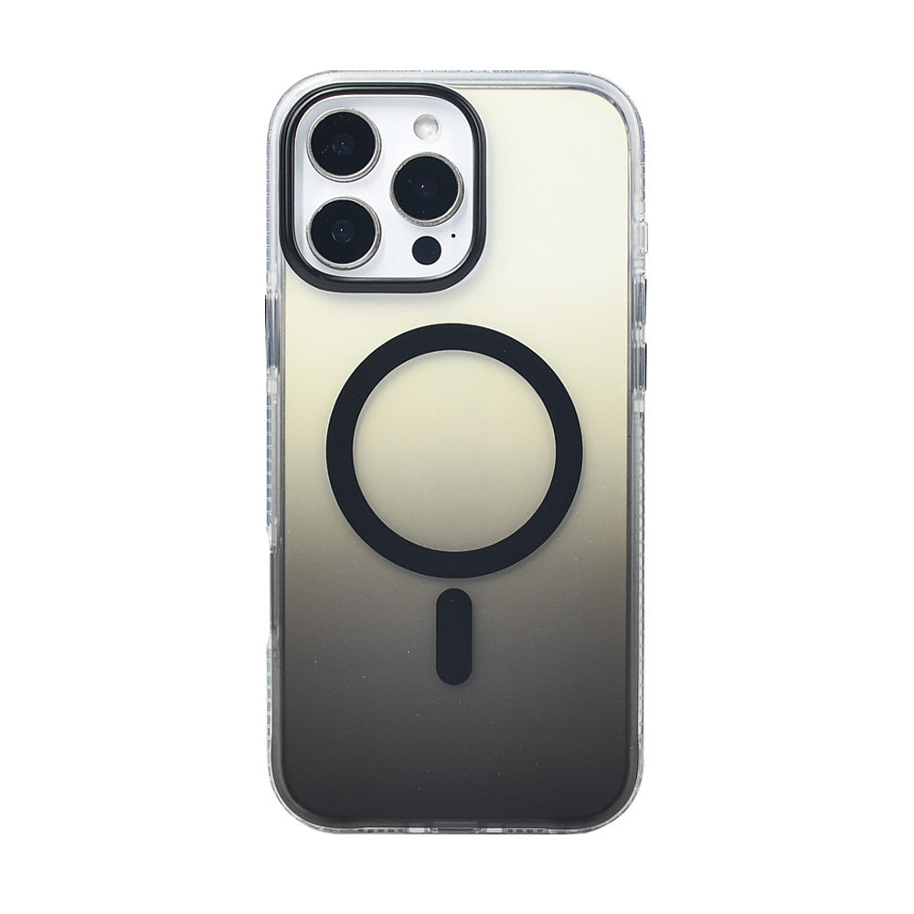 Apple iPhone 16 Pro Max Kılıf M-safe Şarj Özellikli Transparan Renk Geçişli Zore Toros Kapak