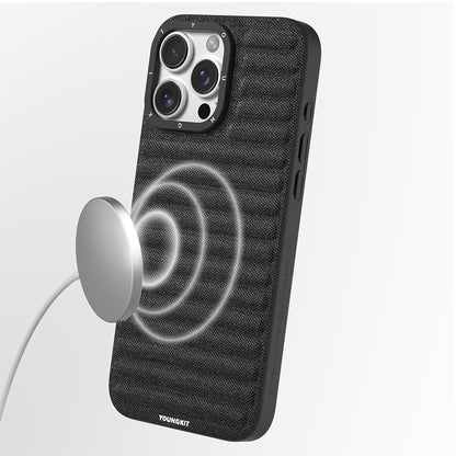 Apple iPhone 16 Pro Max Kılıf M-safe Şarj Özellikli Youngkit Canvas Serisi Kapak