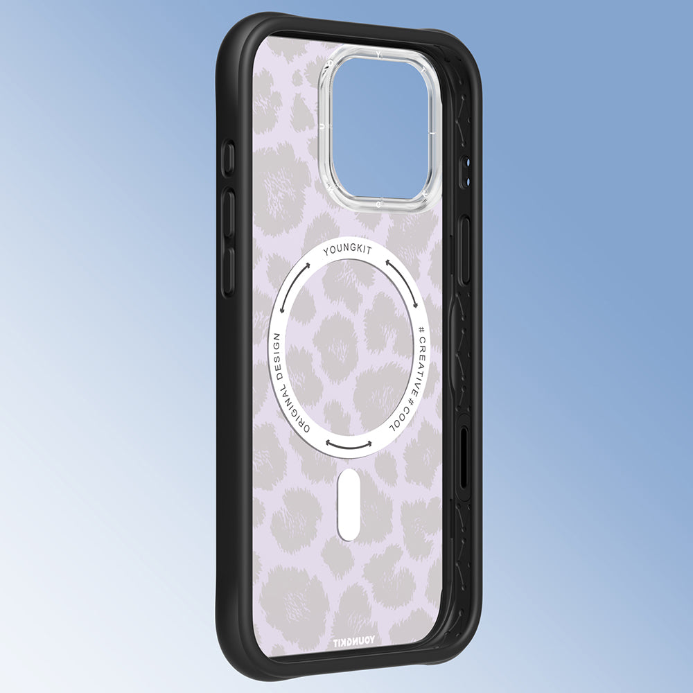 Apple iPhone 16 Pro Max Kılıf M-safe Şarj Özellikli Youngkit Leopard Serisi Kapak