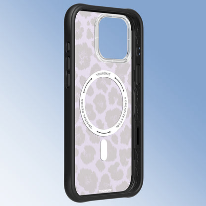 Apple iPhone 16 Pro Max Kılıf M-safe Şarj Özellikli Youngkit Leopard Serisi Kapak