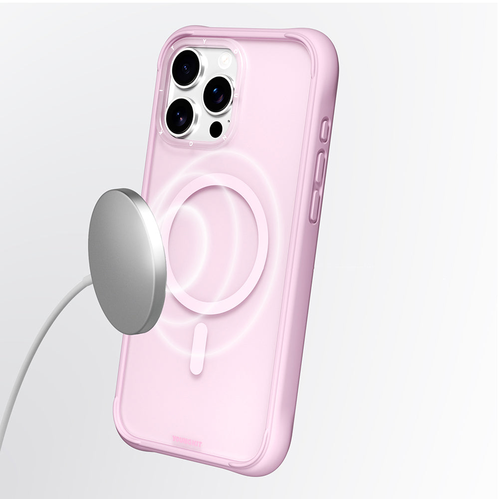Apple iPhone 16 Pro Max Kılıf M-safe Şarj Özellikli Youngkit Macaroon Serisi Kapak