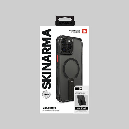 Apple iPhone 16 Pro Max Kılıf M-safe Şarj Özellikli 360 Derece Dönebilen Standlı Skinarma Helix Kapak