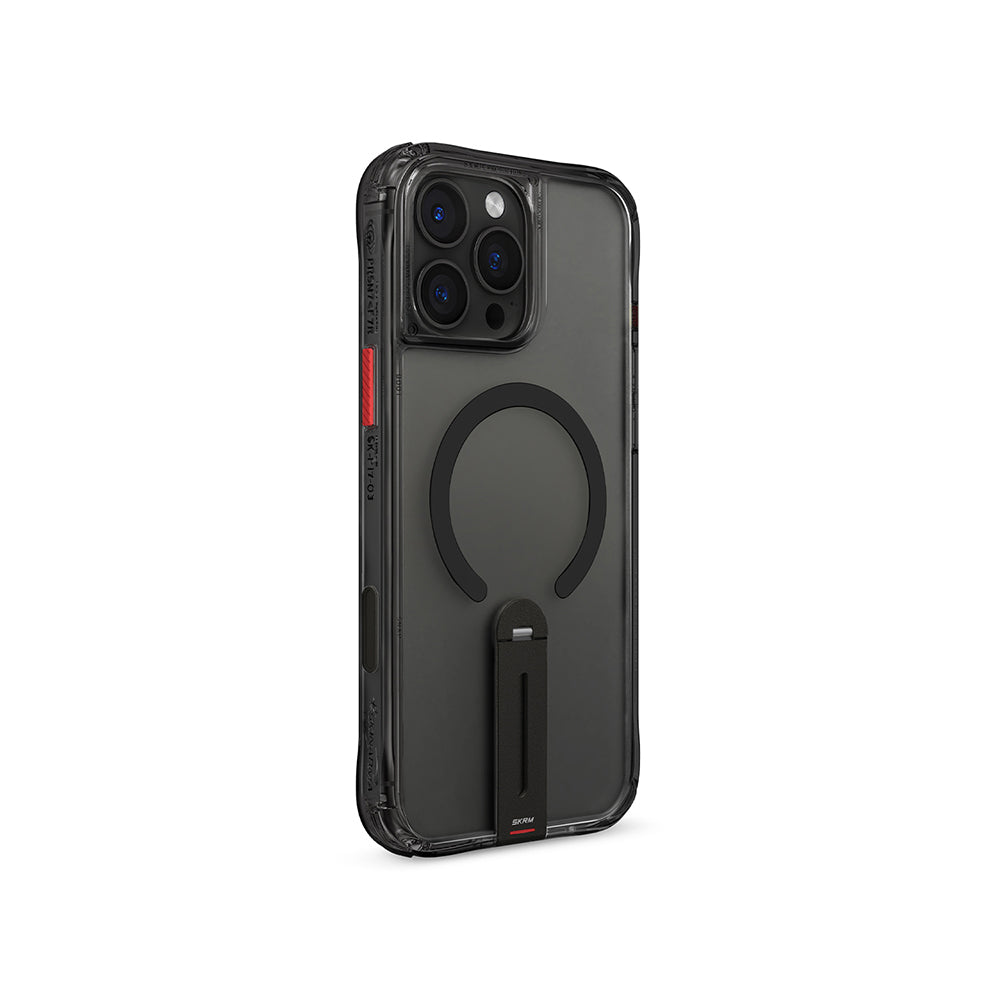 Apple iPhone 16 Pro Max Kılıf M-safe Şarj Özellikli 360 Derece Dönebilen Standlı Skinarma Helix Kapak
