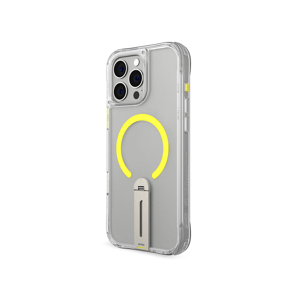 Apple iPhone 16 Pro Max Kılıf M-safe Şarj Özellikli 360 Derece Dönebilen Standlı Skinarma Helix Kapak
