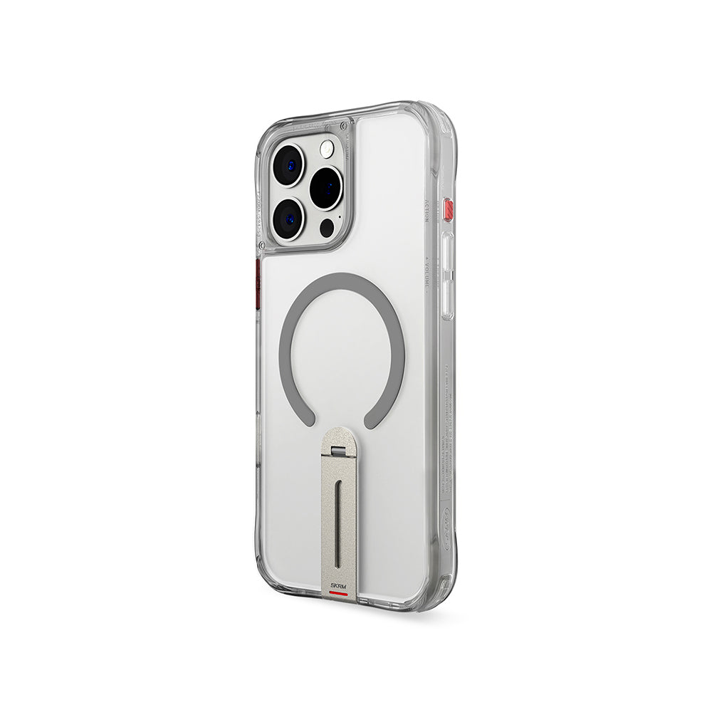 Apple iPhone 16 Pro Max Kılıf M-safe Şarj Özellikli 360 Derece Dönebilen Standlı Skinarma Helix Kapak