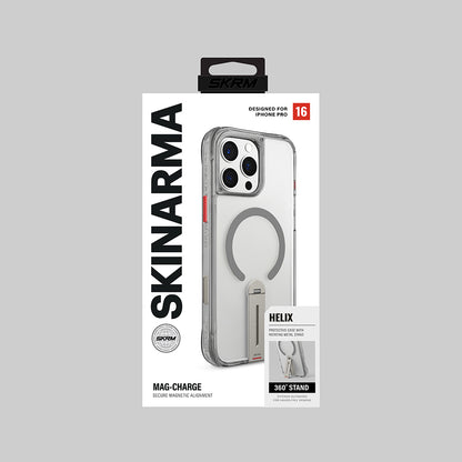 Apple iPhone 16 Pro Max Kılıf M-safe Şarj Özellikli 360 Derece Dönebilen Standlı Skinarma Helix Kapak