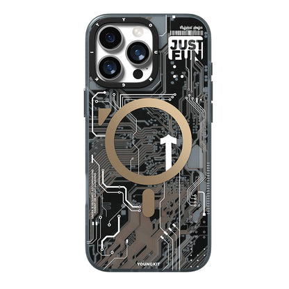Apple iPhone 16 Pro Max Kılıf M-safe Şarj Özellikli Kamera Denetim Butonlu Youngkit Technology Serisi Kapak
