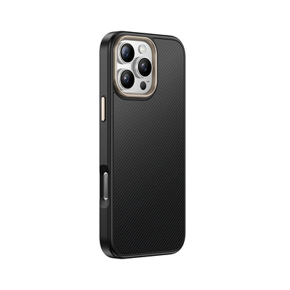 Apple iPhone 16 Pro Max Kılıf M-safe Şarj Özellikli Karbon Fiber Görünümlü Zore Antina Kapak