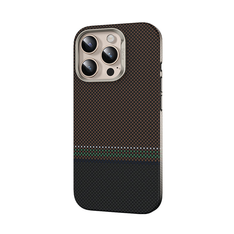 Apple iPhone 16 Pro Max Kılıf M-safe Şarj Özellikli Karbon Fiber Tasarımlı Benks Prestige ArmorPro Kevlar Kapak