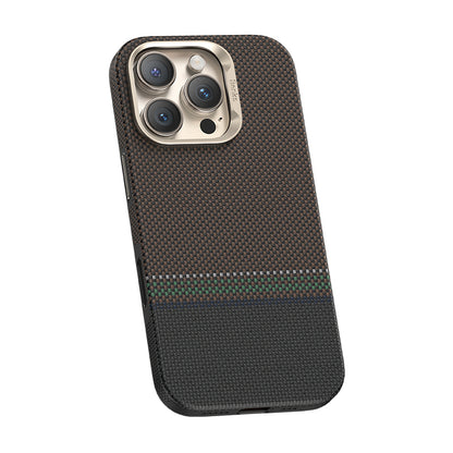 Apple iPhone 16 Pro Max Kılıf M-safe Şarj Özellikli Karbon Fiber Tasarımlı Benks Prestige ArmorPro Kevlar Kapak