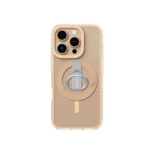 Apple iPhone 16 Pro Max Kılıf M-safe Şarj Özellikli Yüzük Standlı Amazingthing Titan Pro Serisi Kapak