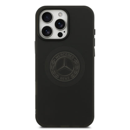 Apple iPhone 16 Pro Max Kılıf Mercedes Benz Orjinal Lisanslı M-safe Şarj Özellikli Buzlu PC Nostaljik Yıldız Dizayn Kapak