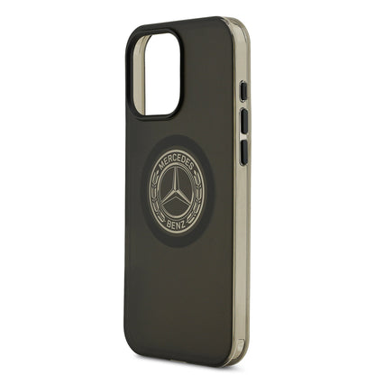 Apple iPhone 16 Pro Max Kılıf Mercedes Benz Orjinal Lisanslı M-safe Şarj Özellikli Buzlu PC Nostaljik Yıldız Dizayn Kapak