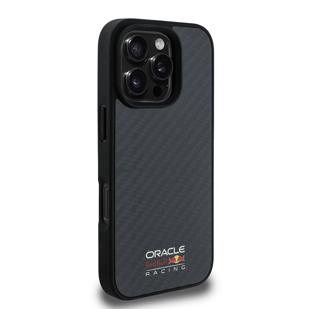 Apple iPhone 16 Pro Max Kılıf Redbull Orjinal Lisanslı M-safe Şarj Özellikli Karbon Fiber Tasarımlı Parlayan Logolu Kapak