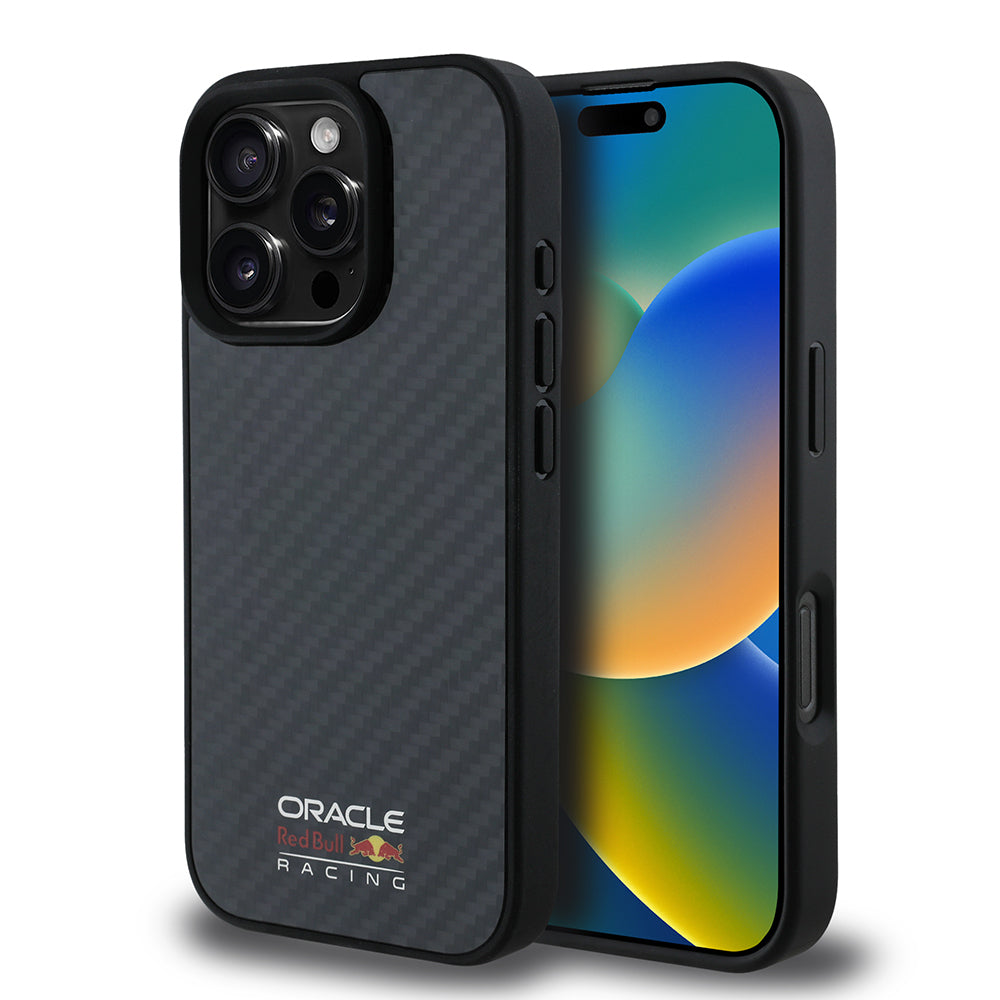 Apple iPhone 16 Pro Max Kılıf Redbull Orjinal Lisanslı M-safe Şarj Özellikli Karbon Fiber Tasarımlı Parlayan Logolu Kapak