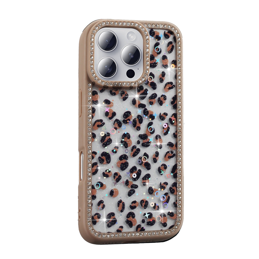 Apple iPhone 16 Pro Max Kılıf Taşlı ve Simli Tasarım Zore Azra Kapak