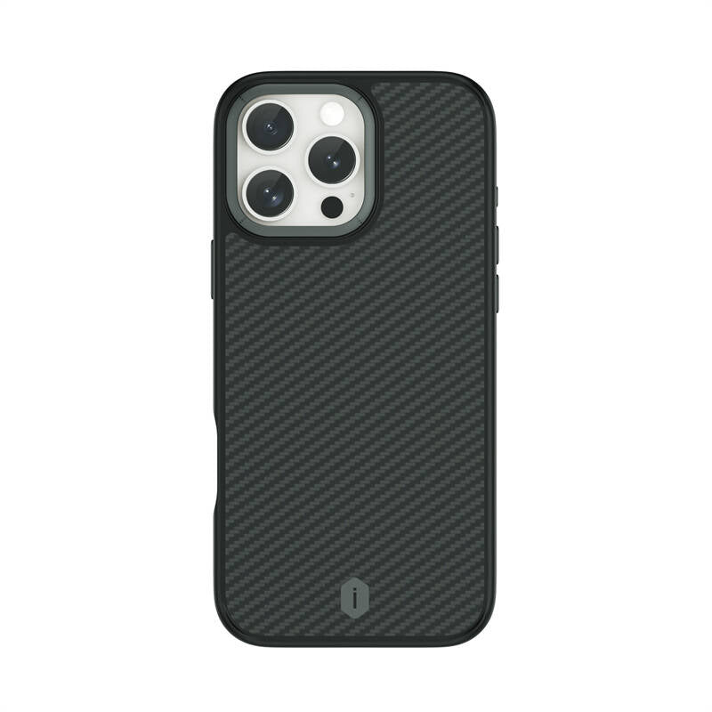 Apple iPhone 16 Pro Max Kılıf Wiwu DCC-205 M-safe Şarj Özellikli Aramid Fiber Tasarım Kapak