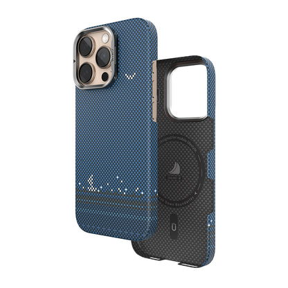 Apple iPhone 16 Pro Max Kılıf Wiwu DCC-209 M-safe Şarj Özellikli Kamera Standlı Aramid Fiber Tasarım Kapak