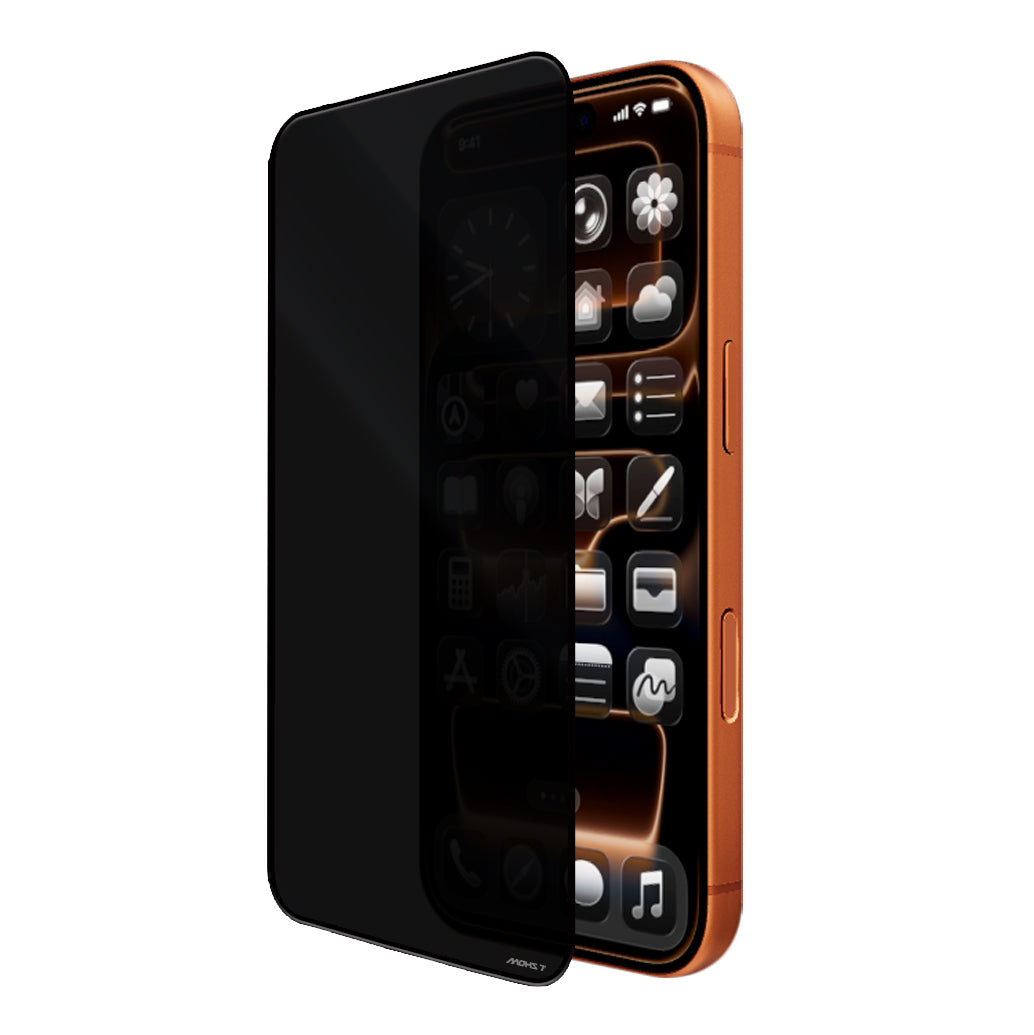 Apple iPhone 16 Pro Max Mohseven M6 Privacy Temperli Cam Ekran Koruyucu + Kolay Uygulama Aparatı