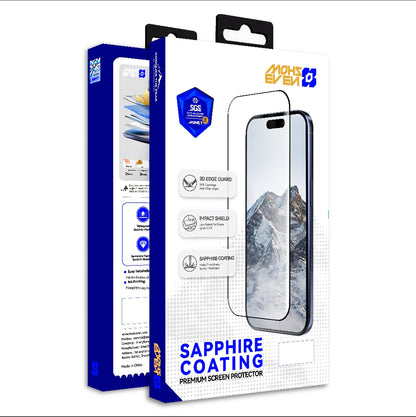 Apple iPhone 16 Pro Max Mohseven M7 HD Sapphire Coating Temperli Cam Ekran Koruyucu + Kolay Uygulama Aparatı