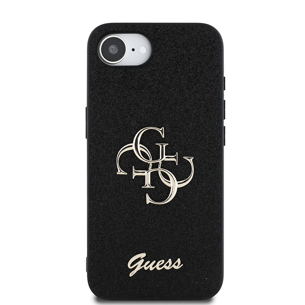 Apple iPhone 16E Kılıf Guess Orjinal Lisanslı 4G Büyük Metal Logolu Glitter Kapak