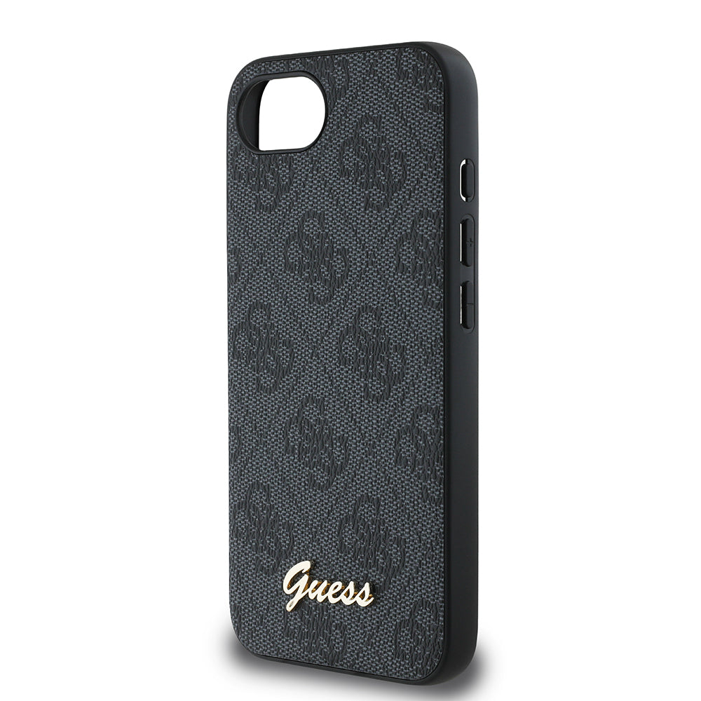 Apple iPhone 16E Kılıf Guess Orjinal Lisanslı 4G Desenli Script Metal Logolu Kapak