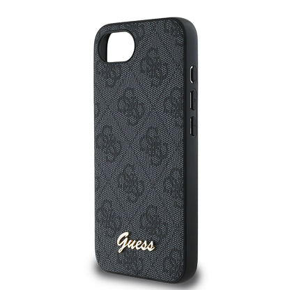Apple iPhone 16E Kılıf Guess Orjinal Lisanslı 4G Desenli Script Metal Logolu Kapak