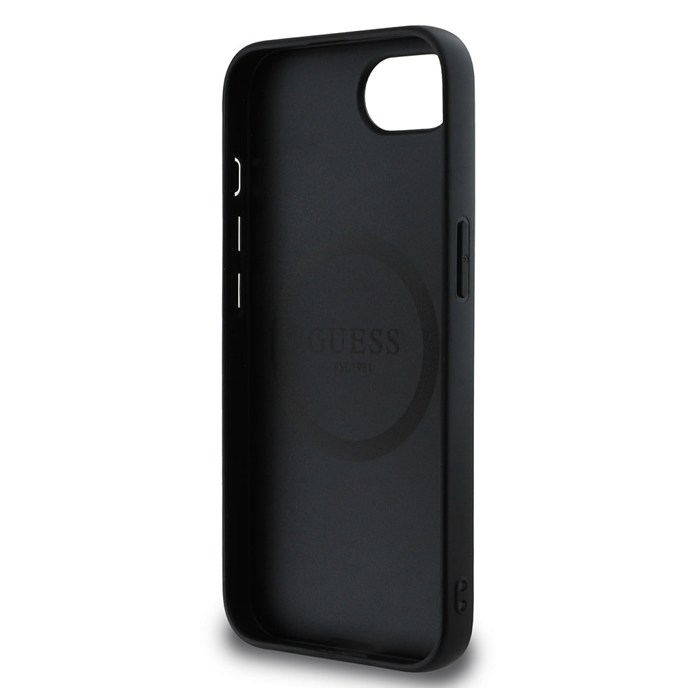 Apple iPhone 16E Kılıf Guess Orjinal Lisanslı 4G Desenli Script Metal Logolu Kapak