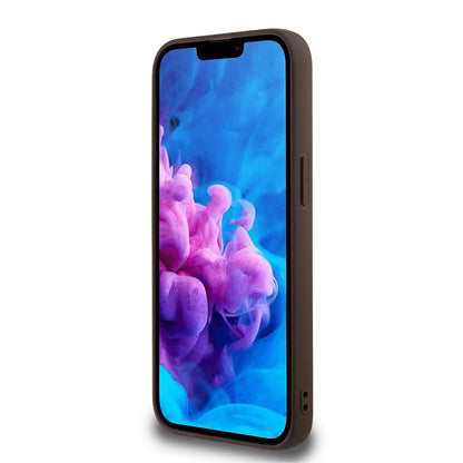 Apple iPhone 16E Kılıf Guess Orjinal Lisanslı M-safe Şarj Özellikli PU Halkalı 4G Desenli Yazı Logolu Kapak