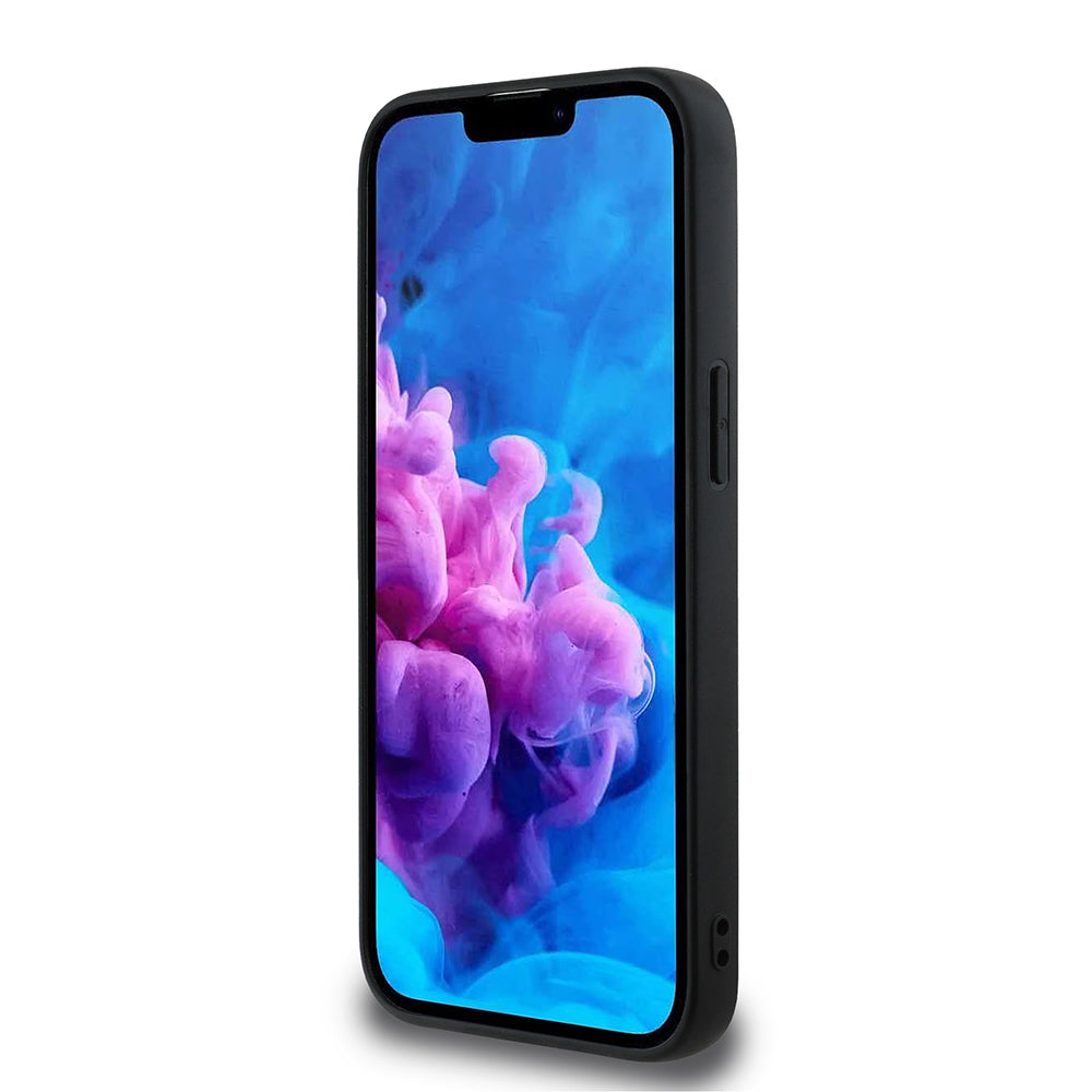 Apple iPhone 16E Kılıf Guess Orjinal Lisanslı M-safe Şarj Özellikli PU Üçgen Logo 4G Desenli Kapak