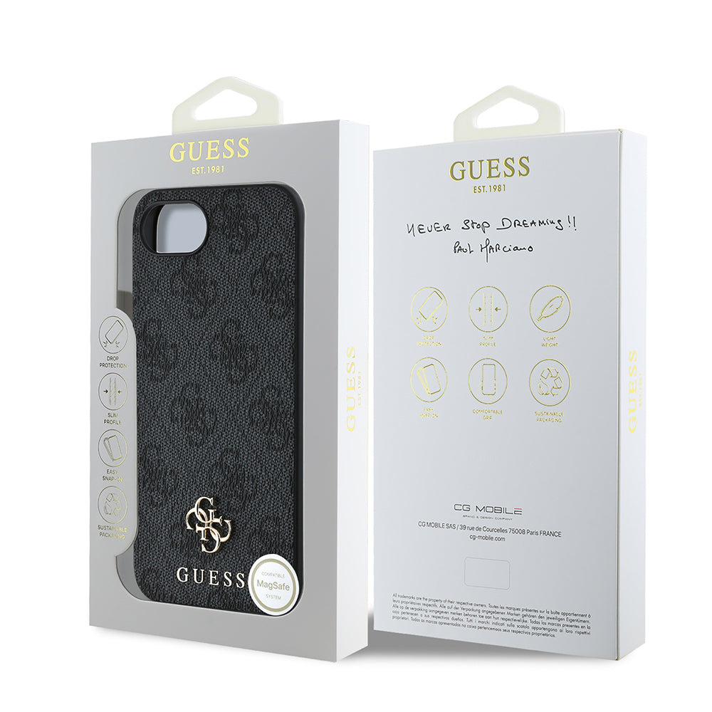 Apple iPhone 16E Kılıf Guess Orjinal Lisanslı M-safe Şarj Özellikli Small 4G Classic Kapak