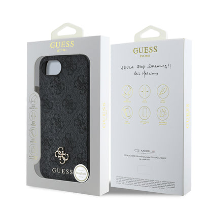 Apple iPhone 16E Kılıf Guess Orjinal Lisanslı M-safe Şarj Özellikli Small 4G Classic Kapak