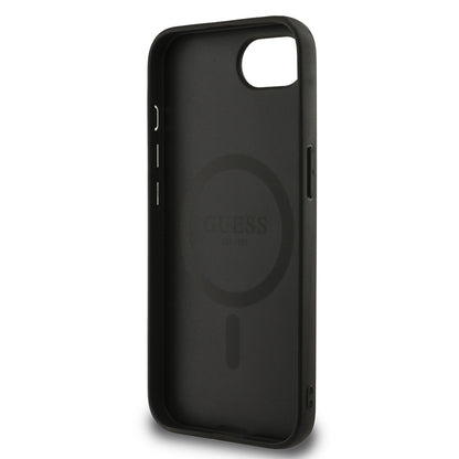 Apple iPhone 16E Kılıf Guess Orjinal Lisanslı M-safe Şarj Özellikli Yazı Logolu Peony Kapak