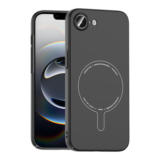 Apple iPhone 16E Kılıf M-Safe Şarj Özellikli Kamera Korumalı Zore Elio Sert PC Kapak