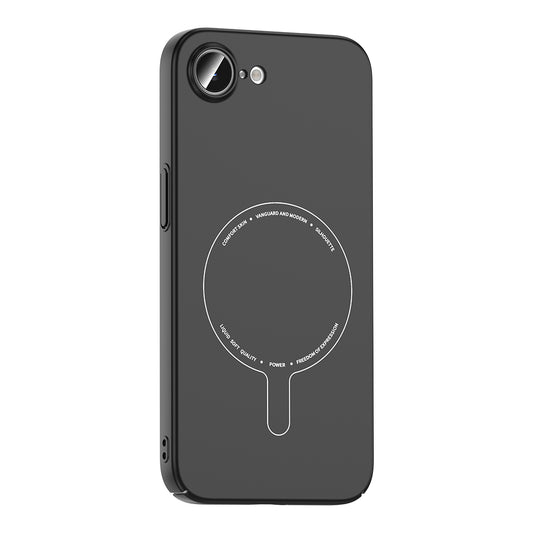Apple iPhone 16E Kılıf M-Safe Şarj Özellikli Kamera Korumalı Zore Elio Sert PC Kapak