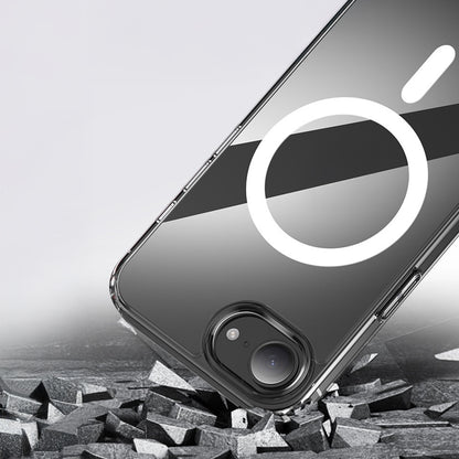 Apple iPhone 16E Kılıf M-safe Şarj Özellikli Şeffaf Sert PC Zore Embos Kapak