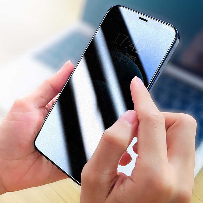 Apple iPhone 16E Zore Rika Premium Privacy Temperli Cam Ekran Koruyucu