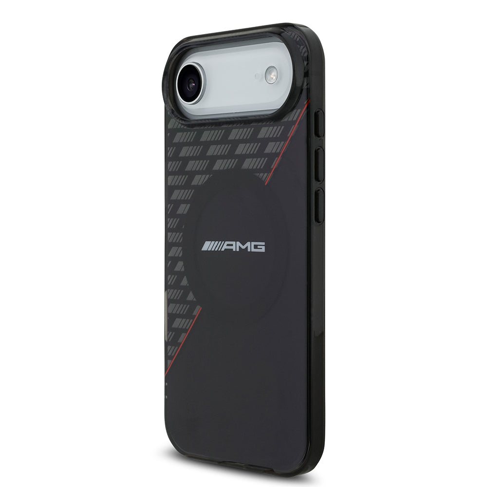 Apple iPhone 17 Air Kılıf AMG Orjinal Lisanslı M-safe Şarj Özellikli Çift Katmanlı Kırmızı Çapraz Çizgili Kapak
