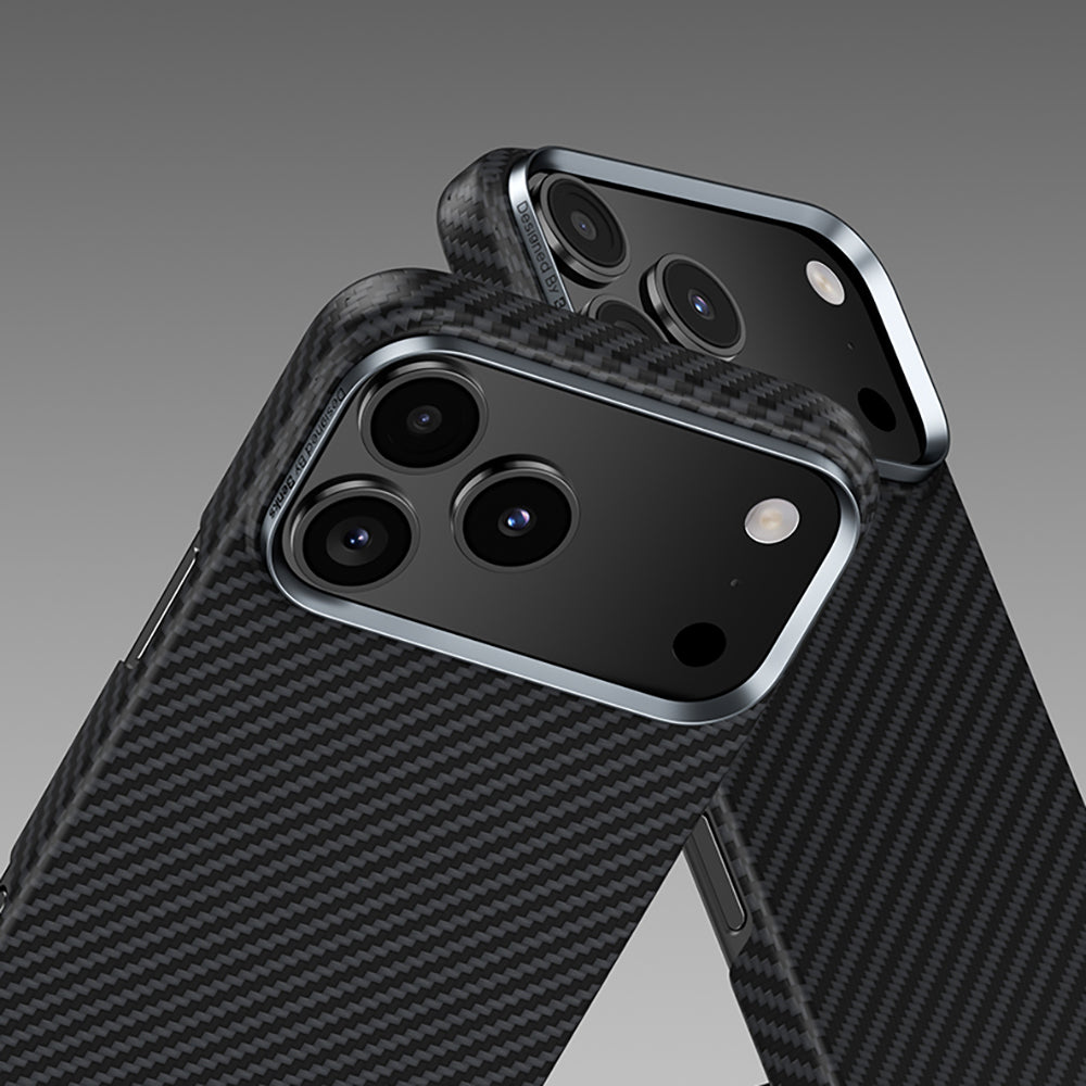 Apple iPhone 17 Air Kılıf Benks M-safe Şarj Özellikli Metal Kamera Çerçeveli Magnetik ArmorAir 600D Kevlar Fiber Kapak